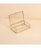 Uniquely designed glass storage box - Gold - 20×12×5 cm - 2M2F300050 Uniquely designed glass storage box - Gold - 20×12×5 cm - 2M2F300050
