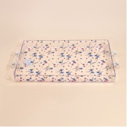 Elegant rectangular acrylic serving tray - 2S1C300204
