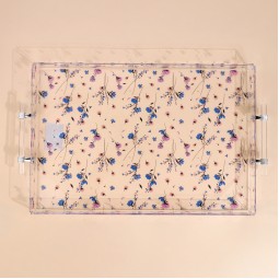 Elegant rectangular acrylic serving tray - 2S1C300204