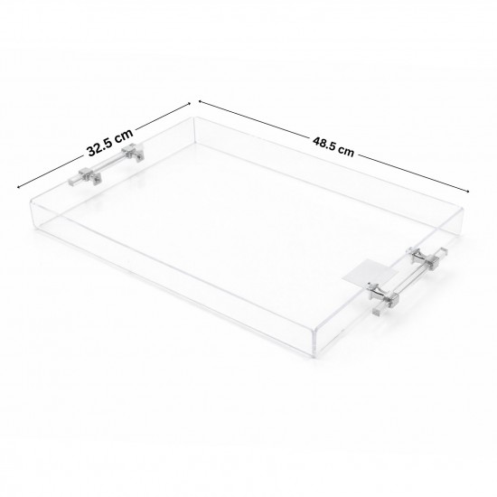 Clear rectangular acrylic serving tray - 2S1C300328