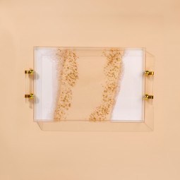 تبسي تقديم أكريليك مستطيل بتصميم أنيق- 2S1C300333