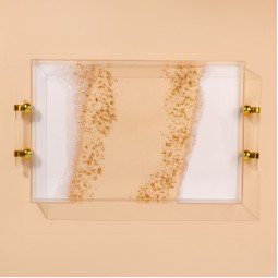تبسي تقديم أكريليك مستطيل بتصميم أنيق- 2S1C300334