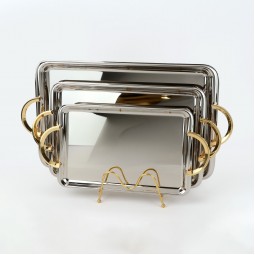 Modern design stainless steel serving tray set - 2S1CC100309