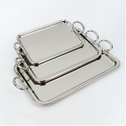 Modern design stainless steel serving tray set - 2S1CC100312 Modern design stainless steel serving tray set - 2S1CC100312