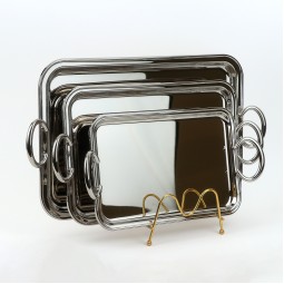 Modern design stainless steel serving tray set - 2S1CC100312