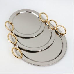 طقم تباسي استيل بتصميم عصري - دائري - 3 قطع - 2S1CC100314 طقم تباسي استيل بتصميم عصري - دائري - 3 قطع - 2S1CC100314