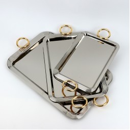 طقم تباسي استيل بتصميم عصري- 3 قطع - 2S1CC100316