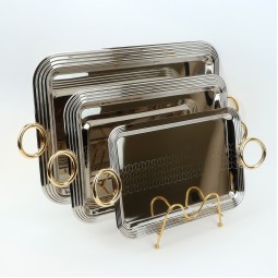 طقم تباسي استيل بتصميم عصري- 3 قطع - 2S1CC100316