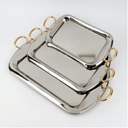 طقم تباسي استيل بتصميم عصري- 3قطع - 2S1CC100317