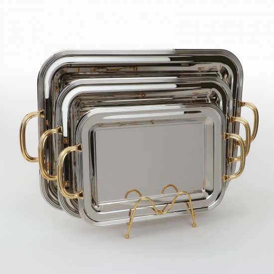 Modern design stainless steel serving set - 3 pieces - 2S1CC100320