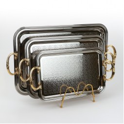 Modern design stainless steel serving tray set - 2S1CC100321