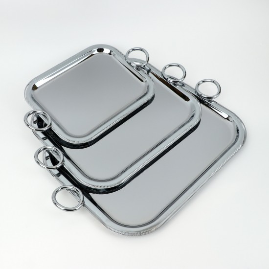 Modern design stainless steel serving set - 3 pieces - 2S1CC100322
