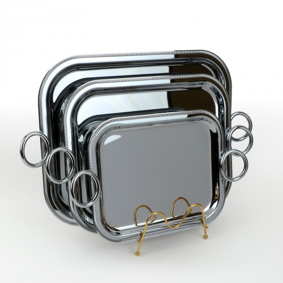 Modern design stainless steel serving set - 3 pieces - 2S1CC100322