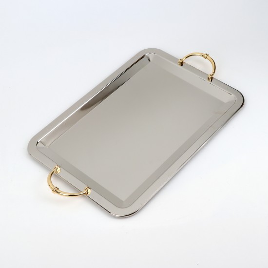 Modern design stainless steel tray - 49 x 35 - 2S1CC100324 Modern design stainless steel tray - 49 x 35 - 2S1CC100324