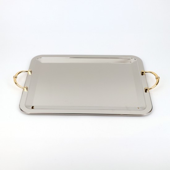Modern design stainless steel tray - 49 x 35 - 2S1CC100324 Modern design stainless steel tray - 49 x 35 - 2S1CC100324