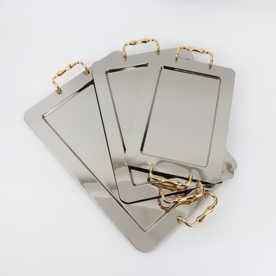 Modern design stainless steel serving tray set - 2S1CC100325