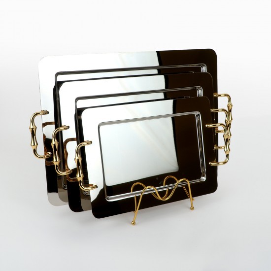 Modern design stainless steel serving tray set - 2S1CC100325