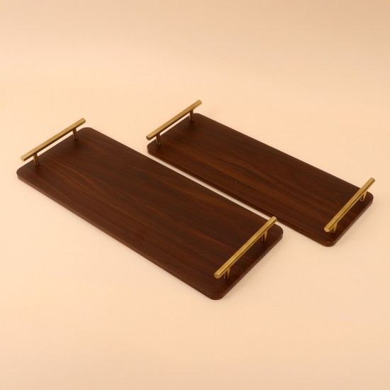 Wooden tray set - 2 pieces - 2S1CC300355 Wooden tray set - 2 pieces - 2S1CC300355