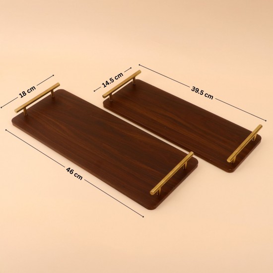 Wooden tray set - 2 pieces - 2S1CC300355 Wooden tray set - 2 pieces - 2S1CC300355