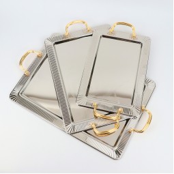 طقم تباسي تقديم بتصميم فاخر - 3 قطع - 2SS1-G03-009