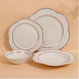 طقم عشاء فاخر بتصميم أنيق - 6 اشخاص - 24قطعة-2M1MM100538