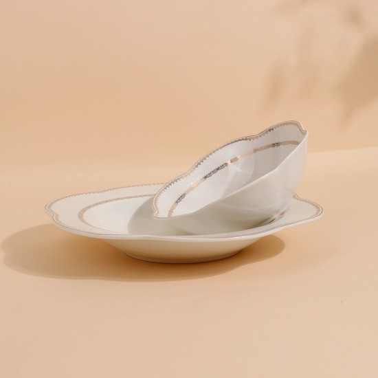 طقم عشاء فاخر بتصميم أنيق - 6 اشخاص - 24قطعة-2M1MM100538
