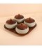 Luxury ceramic serving box set with wooden base - 4 compartments