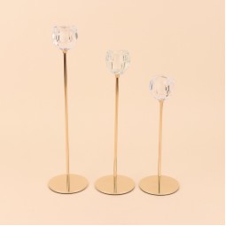Modern design candlestick set - gold - 3 pieces - 2M3CC100138 Modern design candlestick set - gold - 3 pieces - 2M3CC100138
