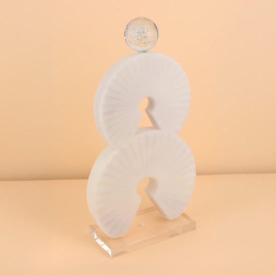 Modern resin masterpiece with a luxurious design, 24×45×10cm