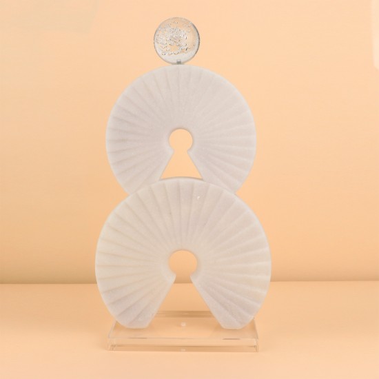 Modern resin masterpiece with a luxurious design, 24×45×10cm