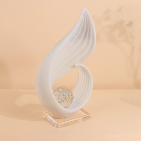 A modern masterpiece, ring with a glass base, luxurious design, 20 x 13 x 49 cm