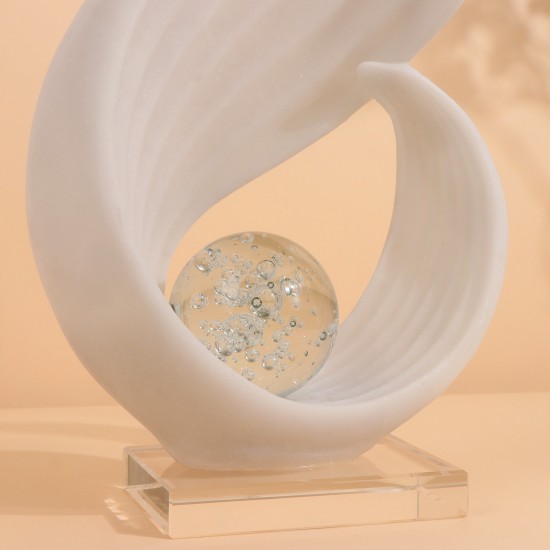 A modern masterpiece, ring with a glass base, luxurious design, 20 x 13 x 49 cm