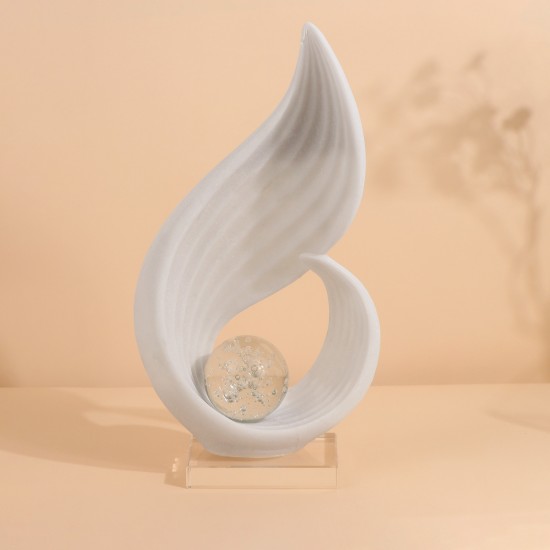 A modern masterpiece, ring with a glass base, luxurious design, 20 x 13 x 49 cm