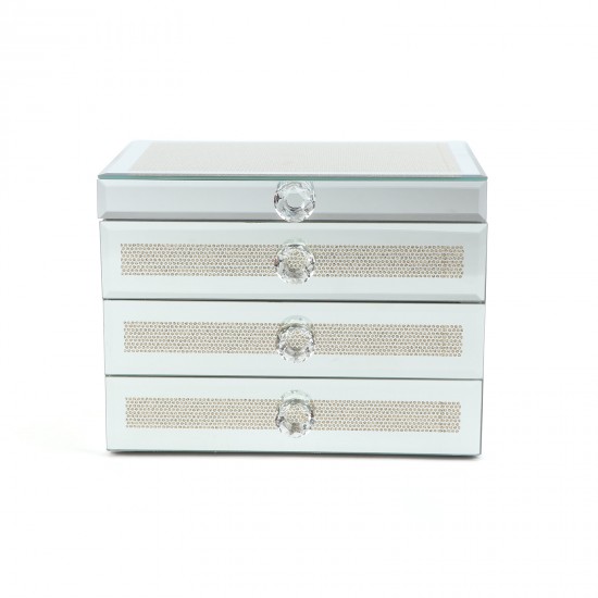 Luxury jewelry box with an elegant design, 23.5 x 15.5 x 18 cm