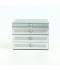 Luxury jewelry box with an elegant silver design, 23.5 x 15.5 x 18 cm