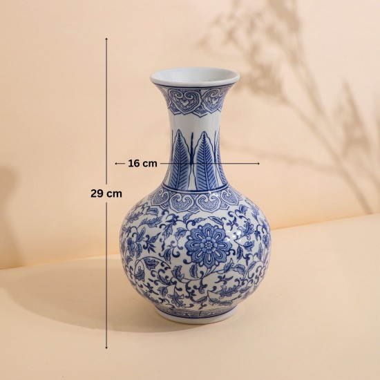 فازة سيراميك بنقوش بتصميم عصري - 2M3A100311