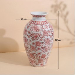 فازة سيراميك بنقوش بتصميم عصري - 2M3A100322 فازة سيراميك بنقوش بتصميم عصري - 2M3A100322