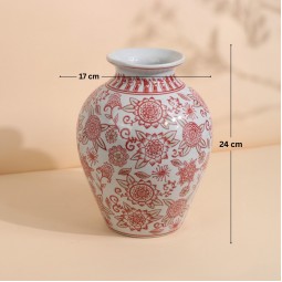 فازة سيراميك بنقوش بتصميم عصري - 2M3A100323 فازة سيراميك بنقوش بتصميم عصري - 2M3A100323