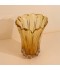 Glass vase with an artistic design in a honey color - 24 x 32 cm - 2M3A200067