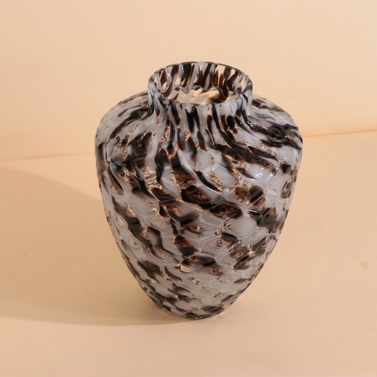 فازة زجاج بتصميم مميز - 25 × 30 سم - 2M3A200174