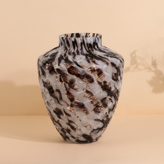 فازة زجاج بتصميم مميز - 25 × 30 سم - 2M3A200174