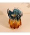 Decorative glass vase with a wavy artistic design - 23 x 27 cm - 2M3A200286