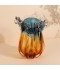 Decorative glass vase with a wavy artistic design - 23 x 27 cm - 2M3A200286