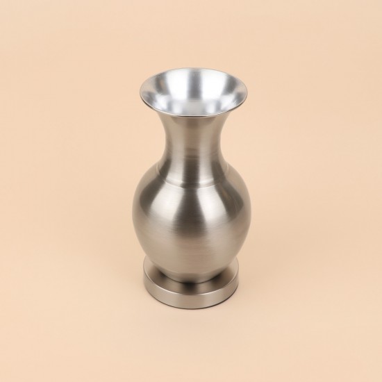 فازة استيل انيقة - فضي -26×12×12 سم - 2M3A400370
