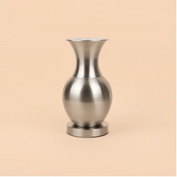 فازة استيل انيقة - فضي -26×12×12 سم - 2M3A400370