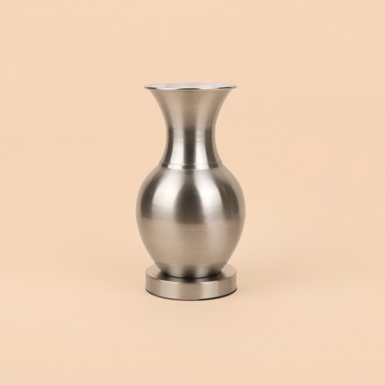 فازة استيل انيقة - فضي -26×12×12 سم - 2M3A400370