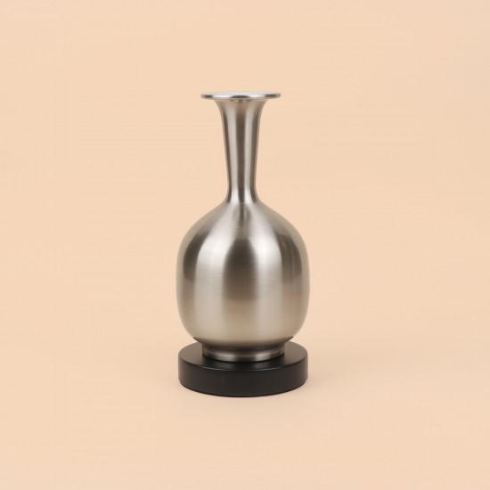 فازة استيل انيقة - فضي -25×10×10 سم - 2M3A400372