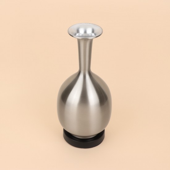 فازة استيل انيقة - فضي -33×10×10 سم - 2M3A400374