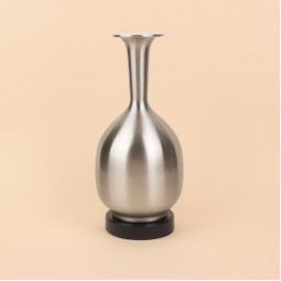 فازة استيل انيقة - فضي -33×10×10 سم - 2M3A400374