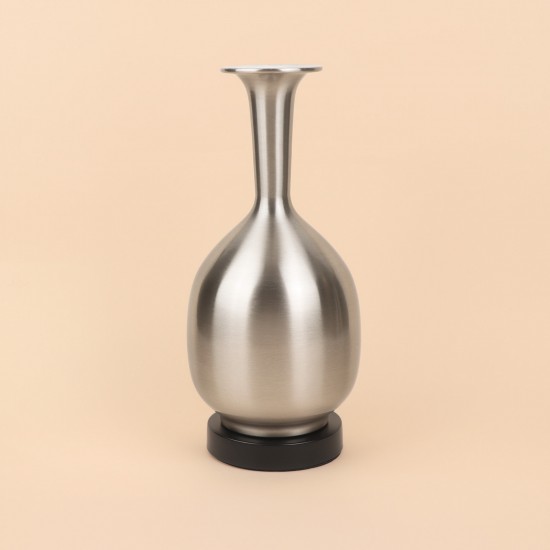 فازة استيل انيقة - فضي -33×10×10 سم - 2M3A400374